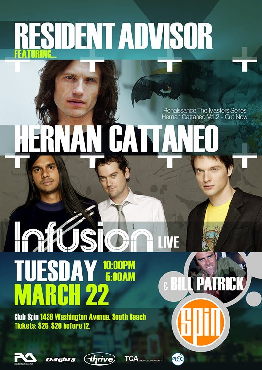 Resident Advisor feat. Hernan Cattaneo & Infusion - Flyer front