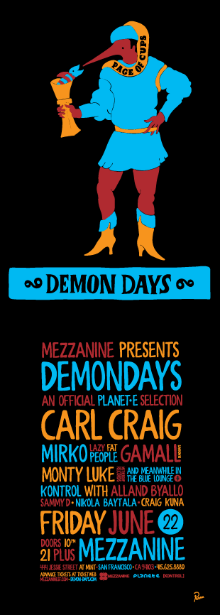Demon Days featuring Carl Craig - Flyer front