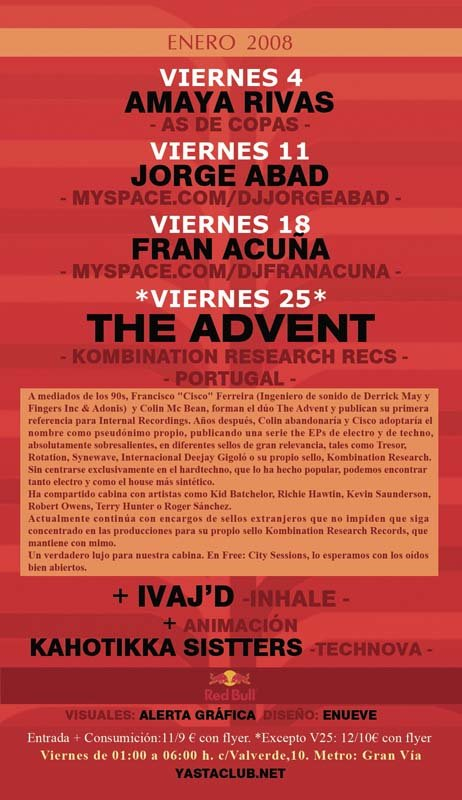 Free: The Advent - Flyer back