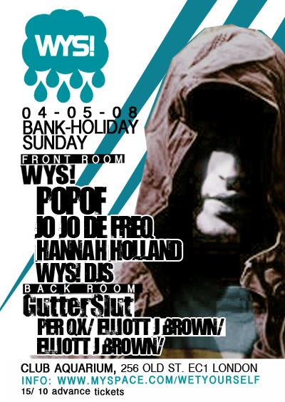 WetYourSelf Bank Holiday Super Soaker Pii - Flyer front