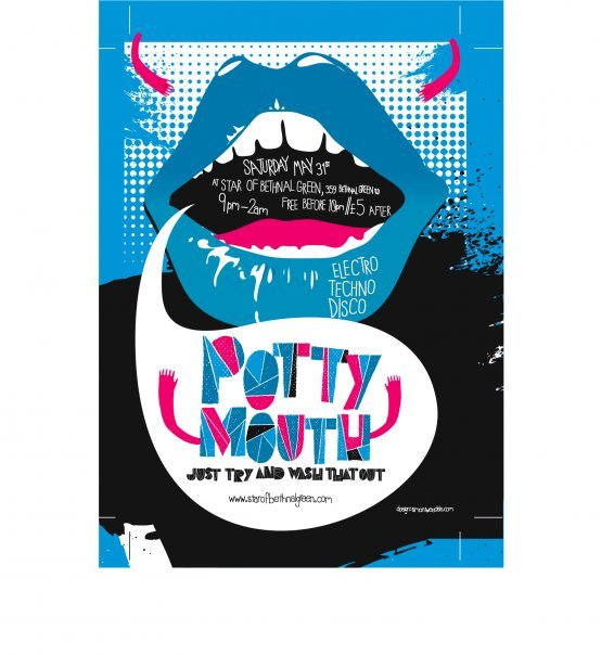Potty Mouth Disco - Flyer back