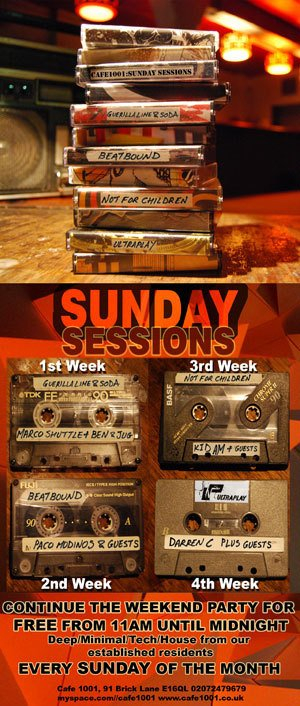 Sunday Sessions - Flyer front