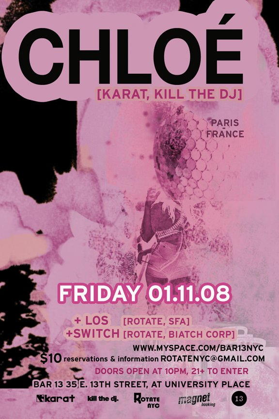 Rotate Nyc feat Chlo� - Flyer front