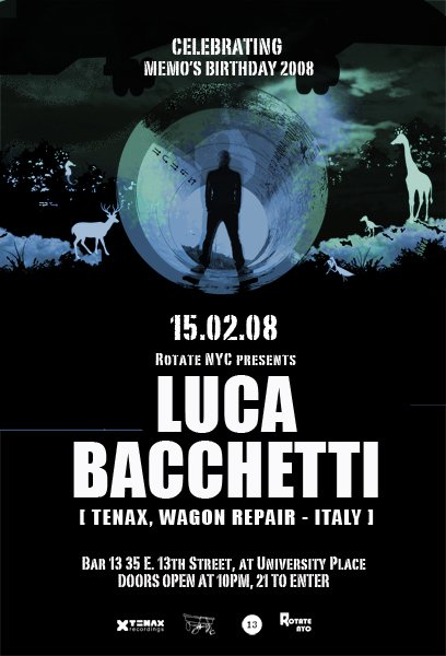 Rotate Nyc presents Luca Bacchetti - Flyer front