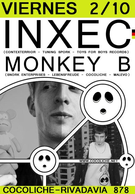 Inxec / Monkey B - Flyer front