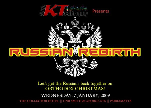 Russian Rebirth 2009 featuring Nik Fish - Flyer front