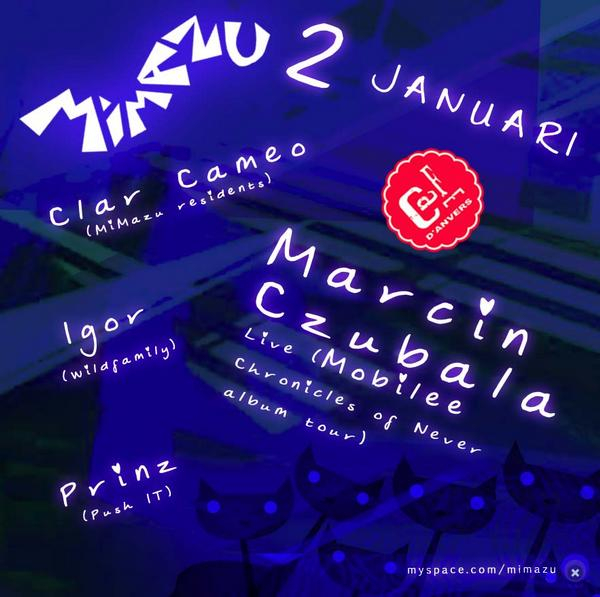 Mimazu 'Chronicles Of Never' Album Tour / Momsclub - Flyer front