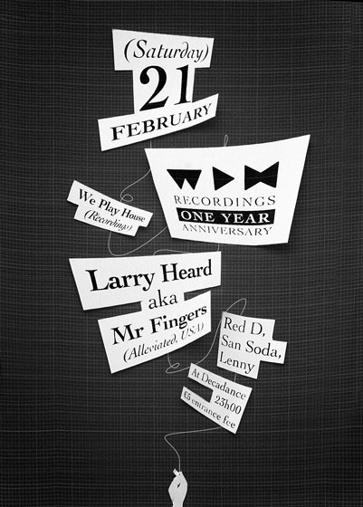 We Play House Recordings One Year Anniversary - Flyer front
