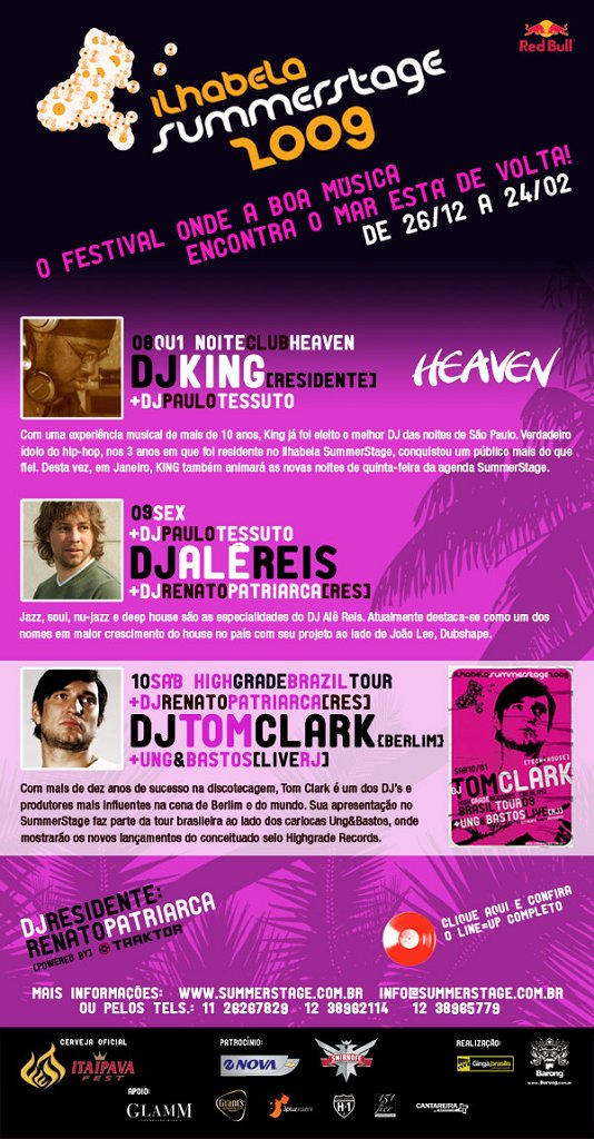 Summerstage '09 - Day 10 With Dj King And Paulo Tessuto - Flyer front