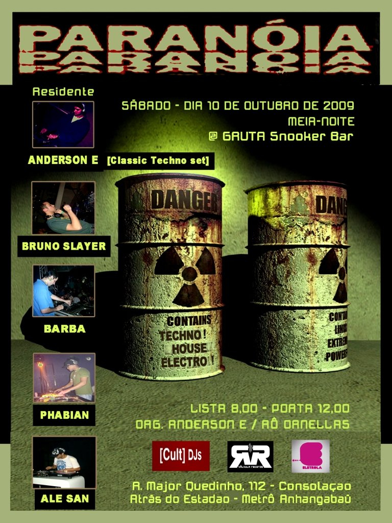 Paranoia - Flyer front