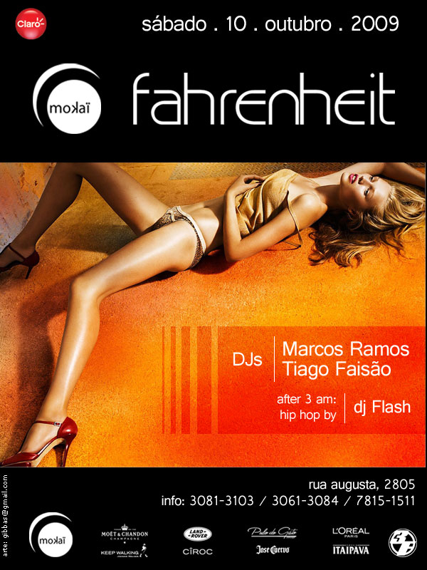 Farenheit presents Tiago Faisao & Marcos Ramos - Flyer front