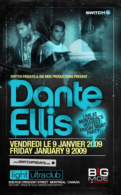 Dante Ellis Live - Flyer front