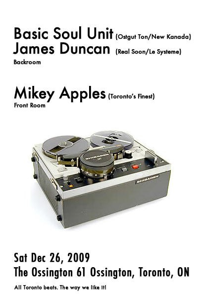 Basic Soul Unit, James Duncan, Mikey Apples - Flyer back