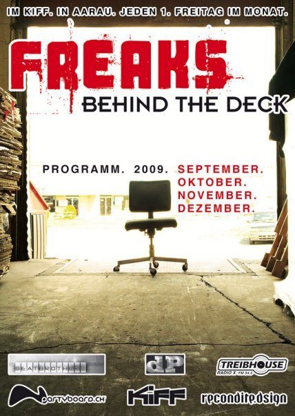 Freaks Behind The Deck - Flyer front