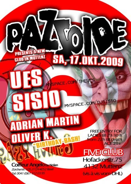 Pazzoide - Flyer front