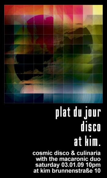 Plat Du Jour Disco - Flyer front