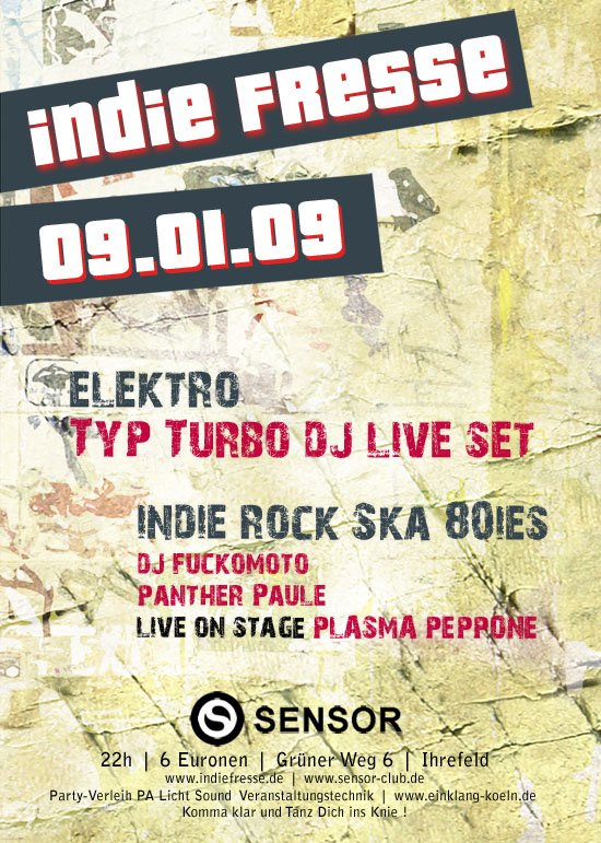 Indiefresse - Flyer front
