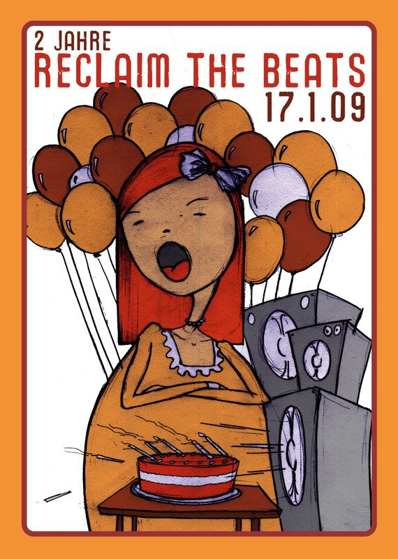 2 Years Reclaim The Beats - Flyer front