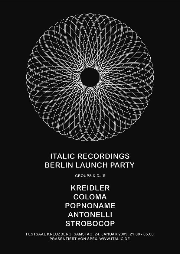 Italic Recordings Berlin Launch Party - Flyer front