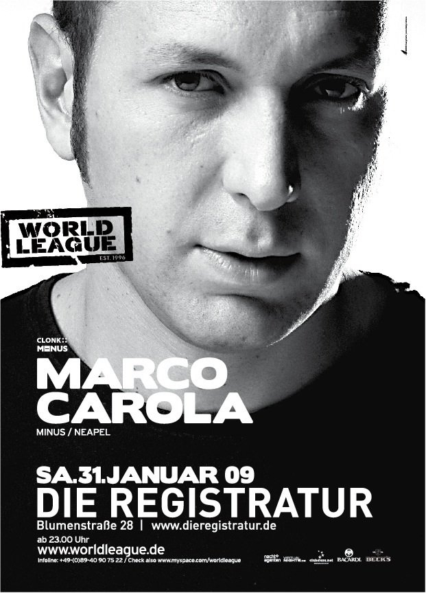 World League with Marco Carola - Flyer front