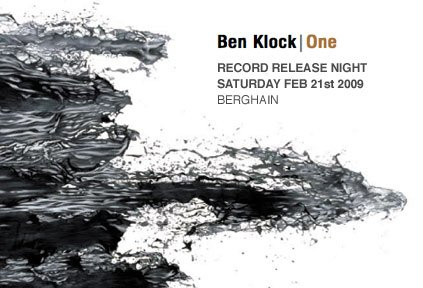 Klubnacht - Ben Klock „One“ Record Release! + Interview - Flyer front
