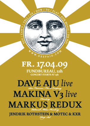 Deep Aid feat Dave Aju Live, Makina V3 - Flyer back