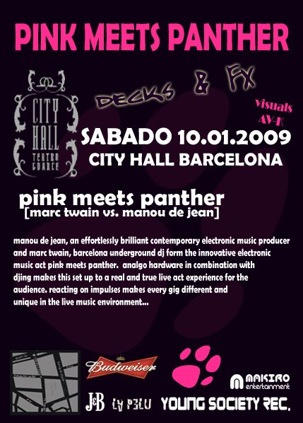 Pink Meets Panther - Flyer front