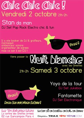 Nuit Blanche - Flyer front