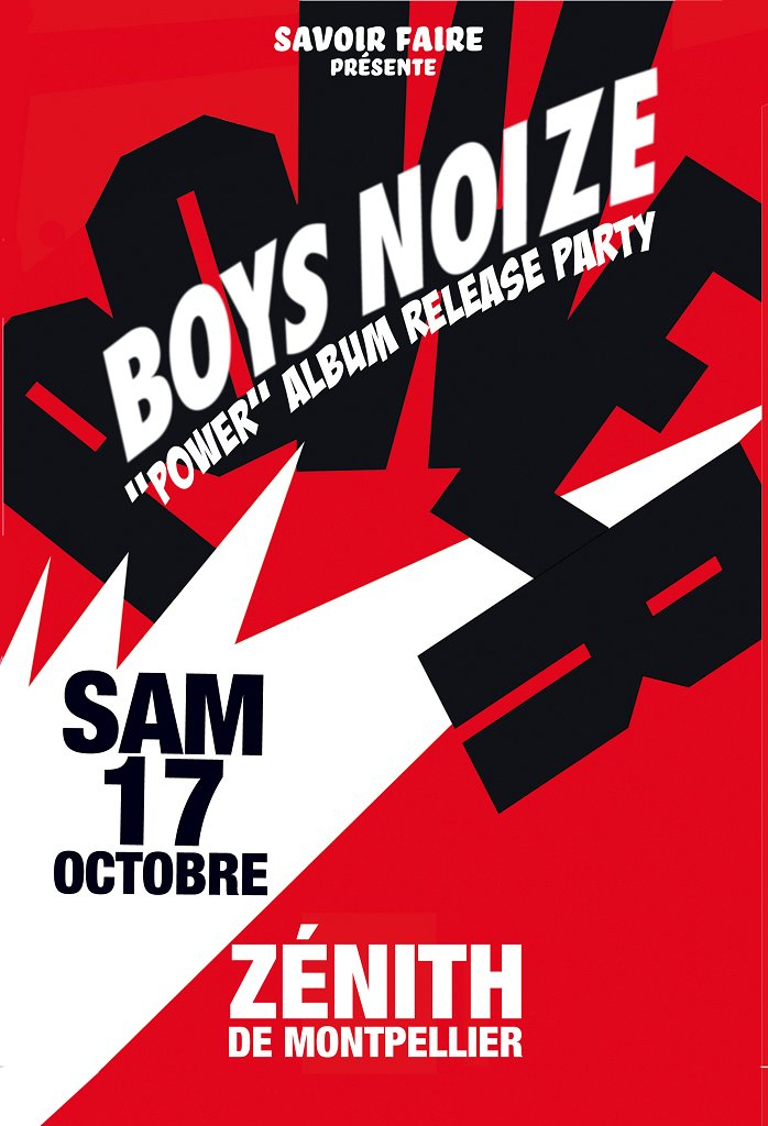 Boys Noize power Album Release Party - Flyer front