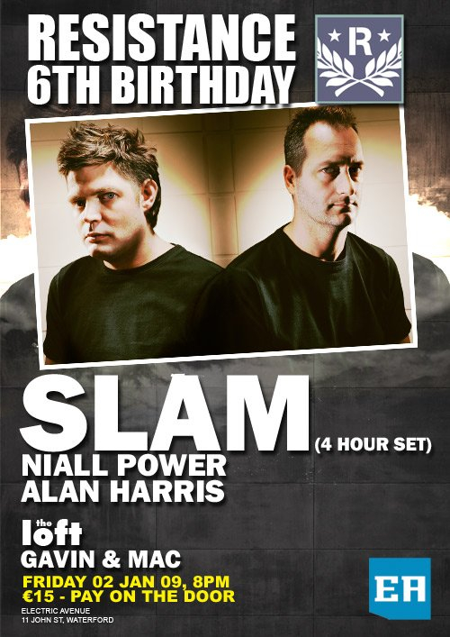 Resistance 6th Bday Party - Flyer front