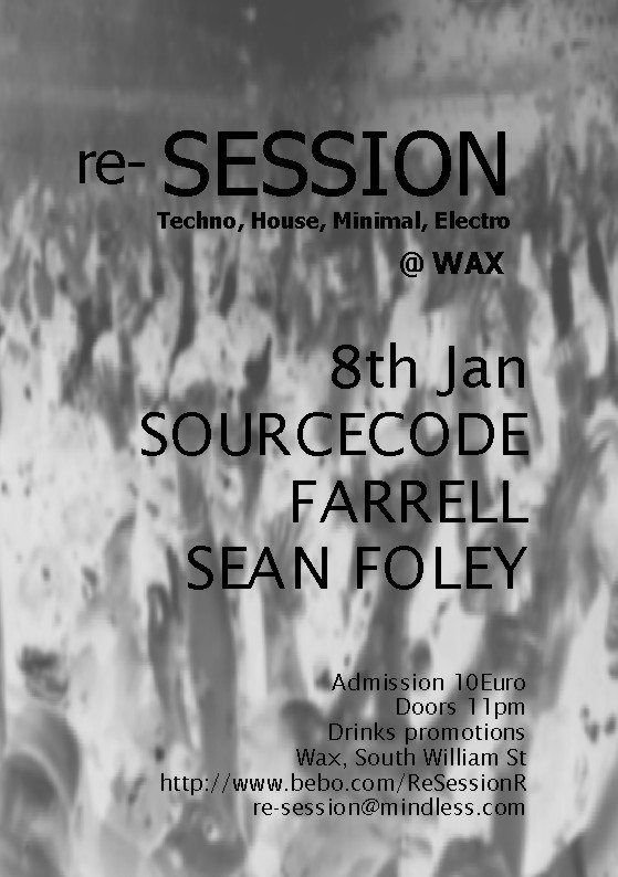 Re-Session presents Sourcecode - Flyer front