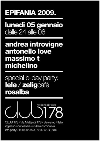 Club178 - Flyer front