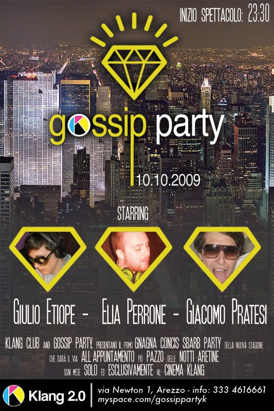 Gossip Party - Flyer front