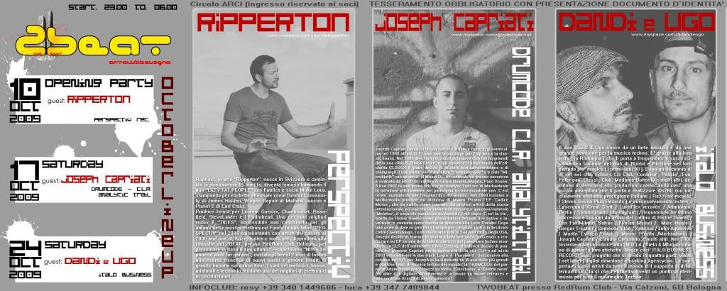 Joseph Capriati Dj Set - Flyer back