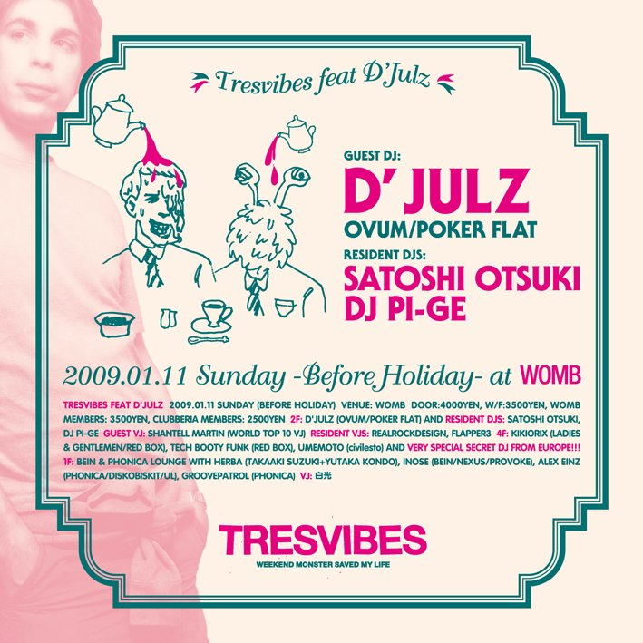 Tres Vibes - Flyer front