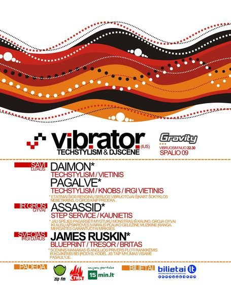 Techstylism & Djscene presents Vibrator - Flyer front