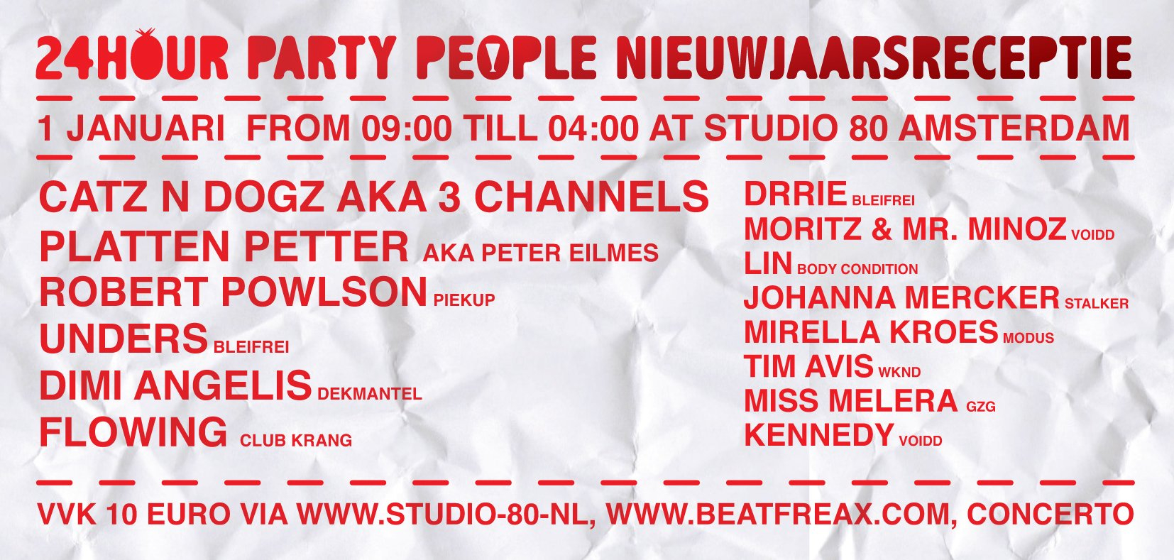 24 Hour Party People Meets Wknd - Flyer front