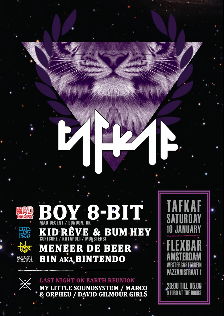 T.A.F.K.A.F. - The Avond Formerly Known As Fightclub - Flyer back