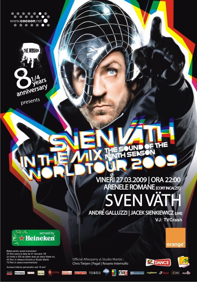 Sven Vath - The Sound Of The Ninth Season World Tour 2009 - Flyer front