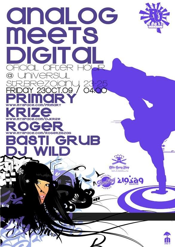 Analog Meets Digital Official After Hours - Flyer front