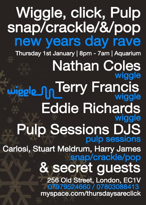 Wiggle & Click Nyd Rave - Flyer front