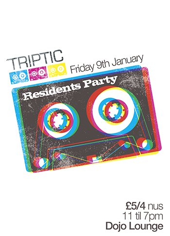 Triptic Residents Party - Flyer front