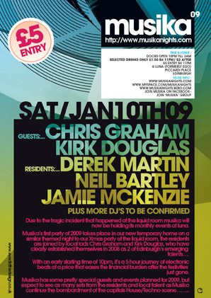 Musika January Party - Flyer back