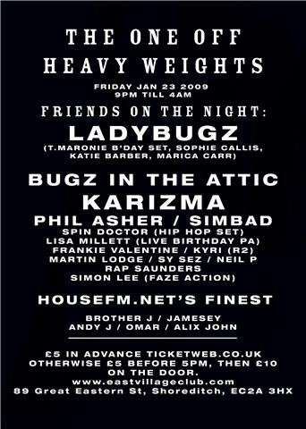 The One Off Heavy Weights - Flyer back