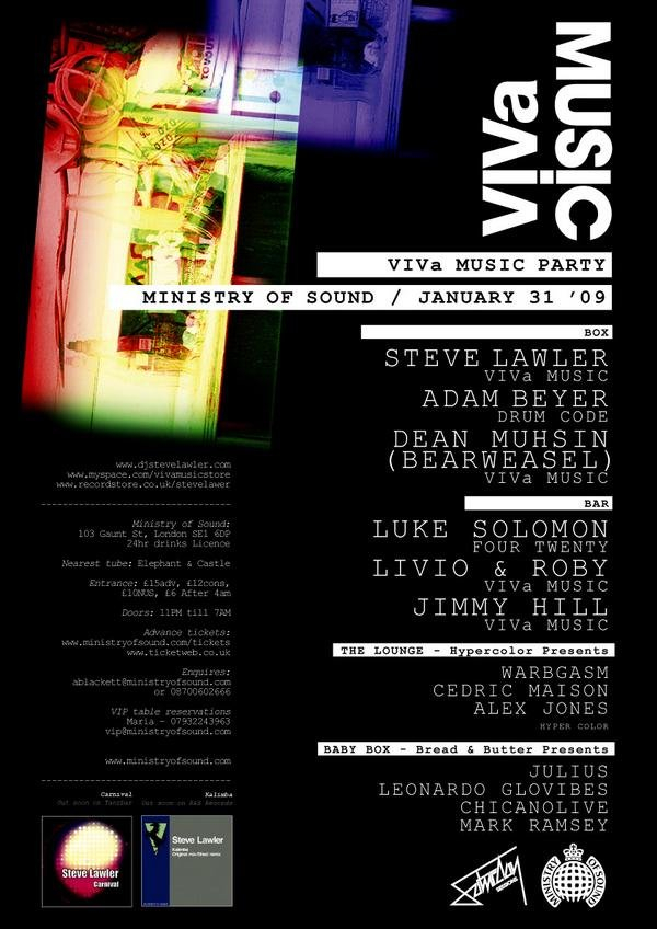 Viva Music Party - Flyer front