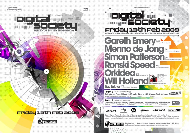 Digital Society The 2nd Birthday - Flyer front