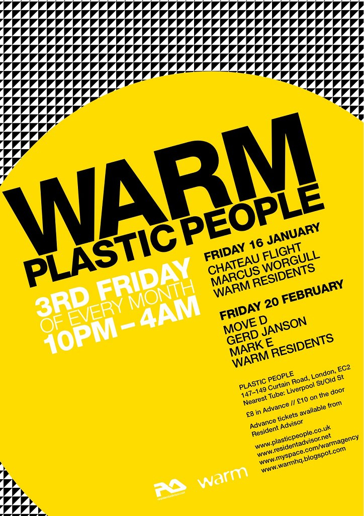 Warm feat Running Back Records - Flyer front