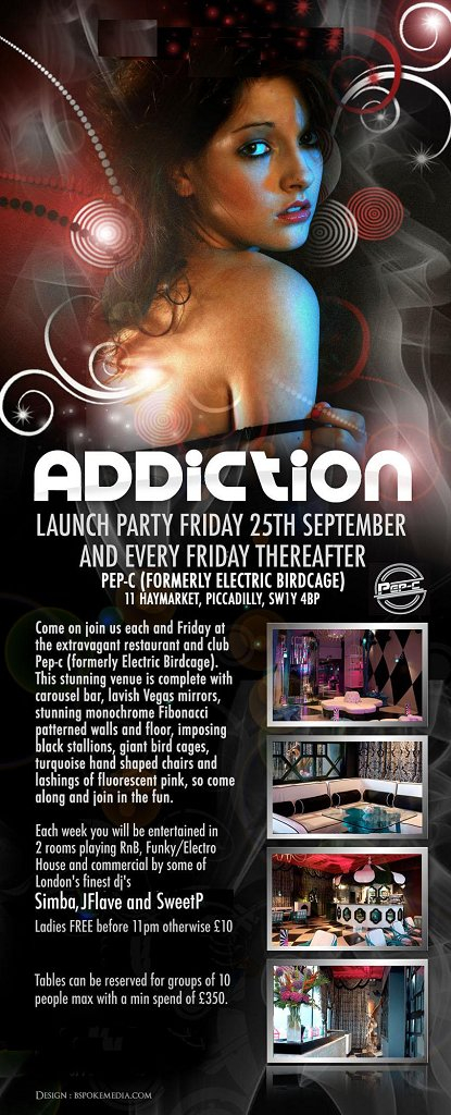 Addiction - Flyer front