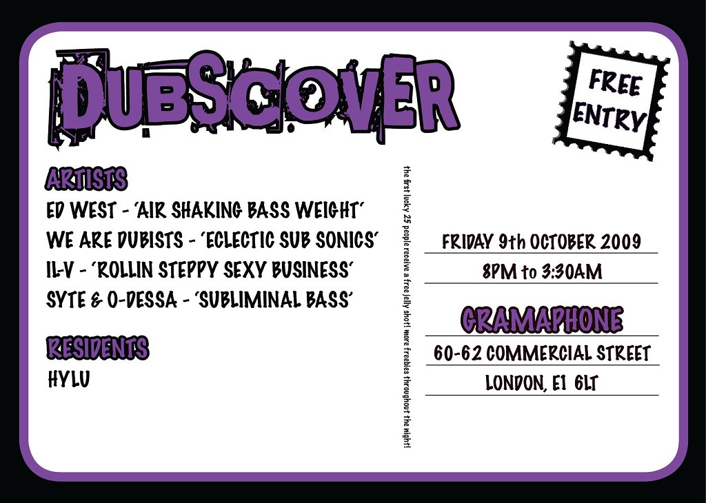 Dubscover 003 - Flyer front