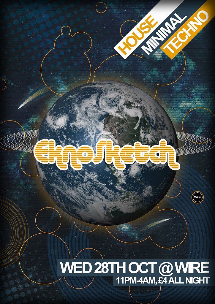 Eknosketch at Wire - Flyer front
